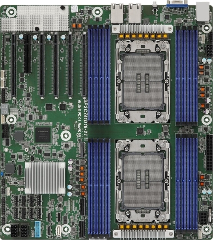 Asrock Hovedkort Sp2c741d16-2T Eeb Dobbel Socket 4677 (Sp2c741d16-2T)