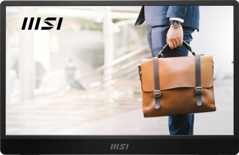 Msi Pro Mp161 E2u - Led-Skjerm - 16" (15.6" Synlig) - Portabel - 1920 X 1080 Full Hd (1080P) @ 60 Hz - Ips - 250 Cd/M² - 800:1 - 4 Ms - Mini Hdmi, 2X