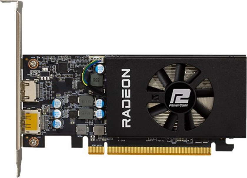 Powercolor Radeon Rx 6400 - Grafikkort - Radeon Rx 6400 - 4 Gb Gddr6 - Pcie 4.0 Lav Profil - Hdmi, Displayport