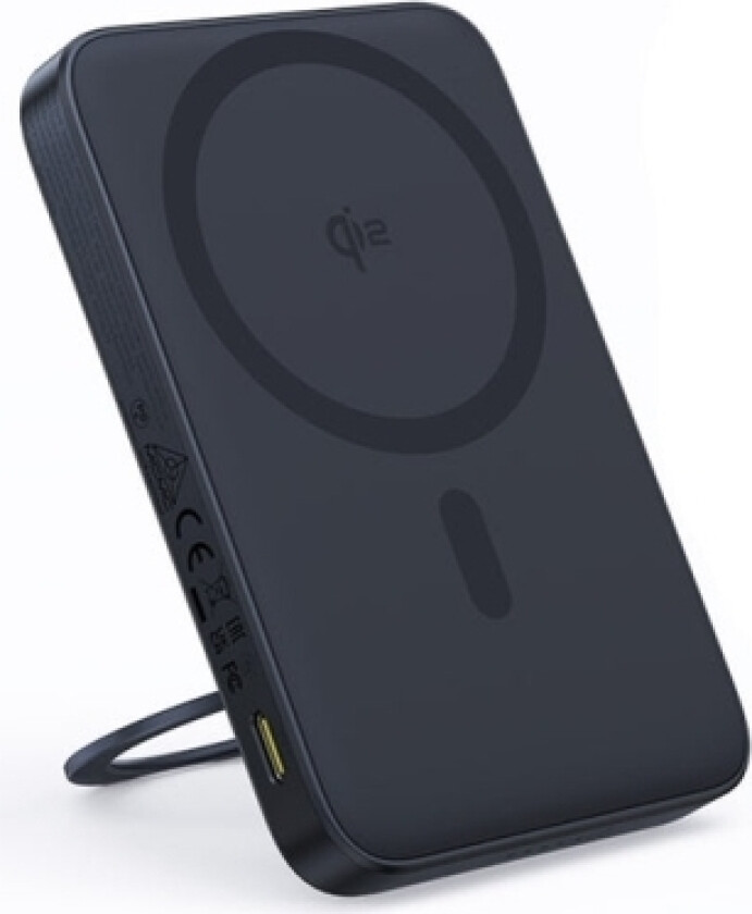 Picogo Qi2, 5000 Mah, Trådløs Lading, Sort