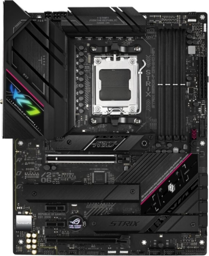 Asus Rog Strix B650e-F Gaming Wifi - Hovedkort - Atx - Socket Am5 - Amd B650 Chipset - Usb 3.2 Gen 1, Usb 3.2 Gen 2, Usb-C 3.2 Gen2, Usb-C 3.2 Gen 2X