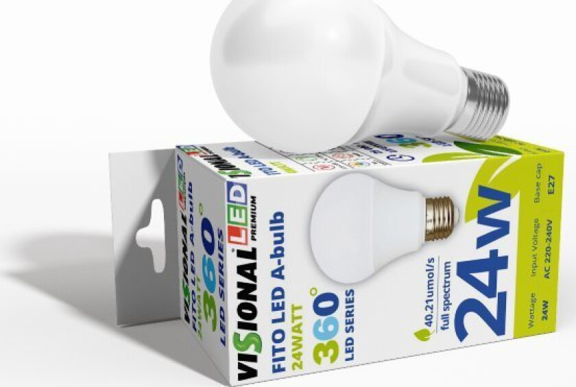 Visjonell Led Fito Pære E27 24W