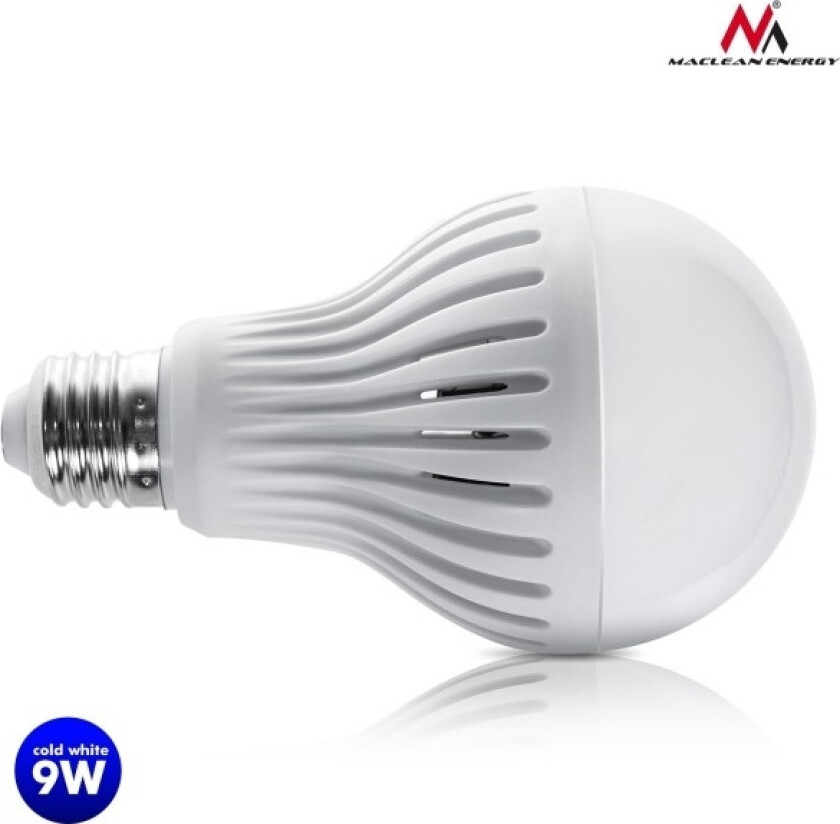 Maclean E27, 9W, 230V, Cw, Mikrobølgebevegelses- Og Skumringssensor (Mce177)