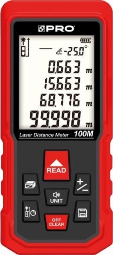 Pro Laser Avstandsmåler Dl-100X Laser Rangemeter