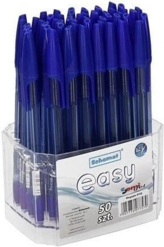0,7 Mm Enkel Blå Kulepenn (50 Stk)