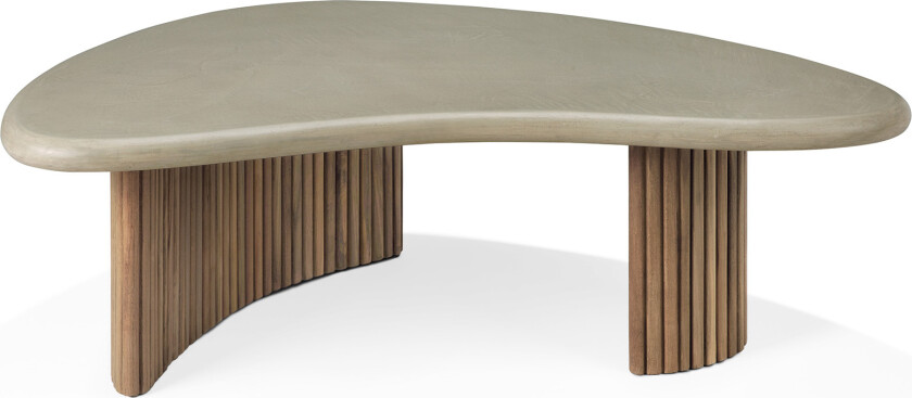 Boomerang outdoor coffee table small - Utendørs sofabord - Beige - Tre