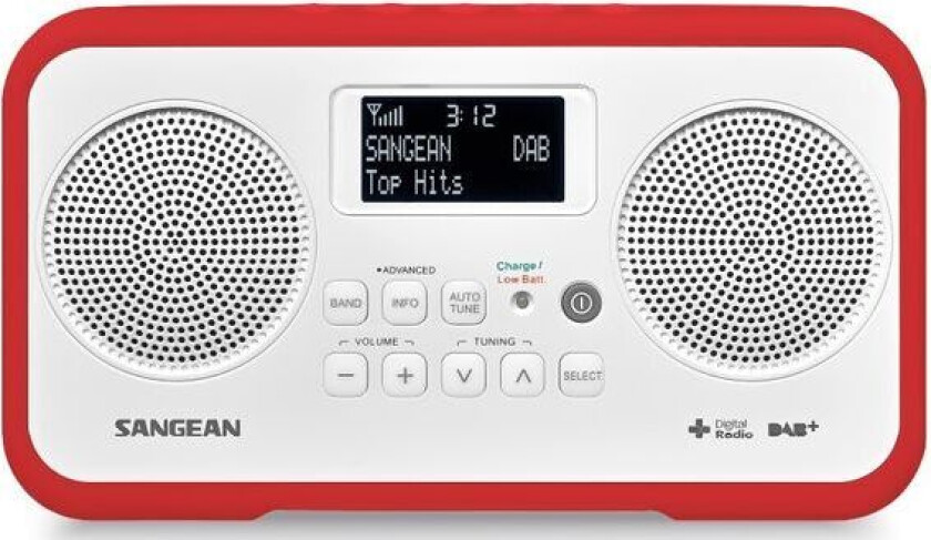 Beha Sangen dab Radio Dpr77 Stereo Hvit Og Rød 340077r