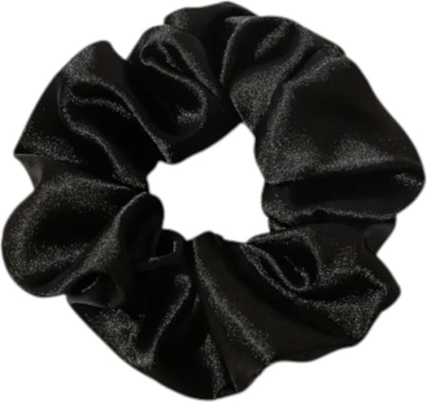 Hårbånd - Scrunchie - Sateng - 9cm - Svart