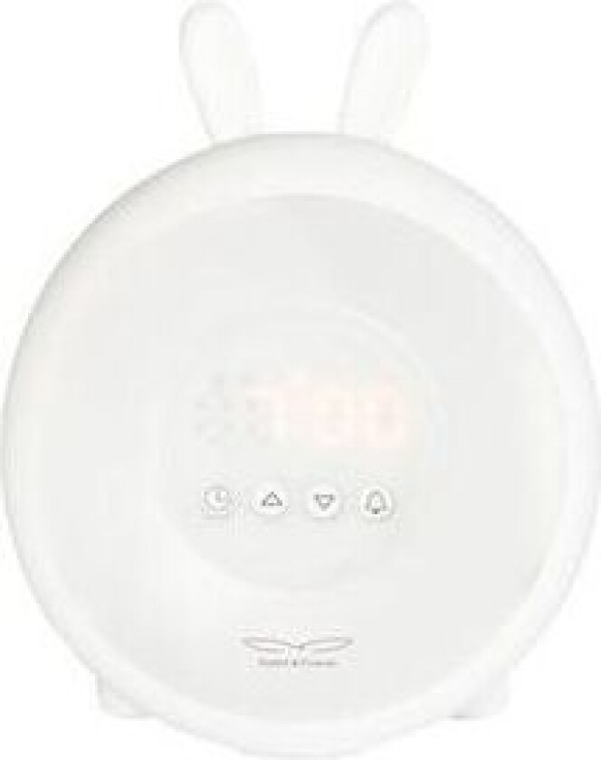 Wakeup Lampe m. Vekkerklokke Hvit - 1 stk.