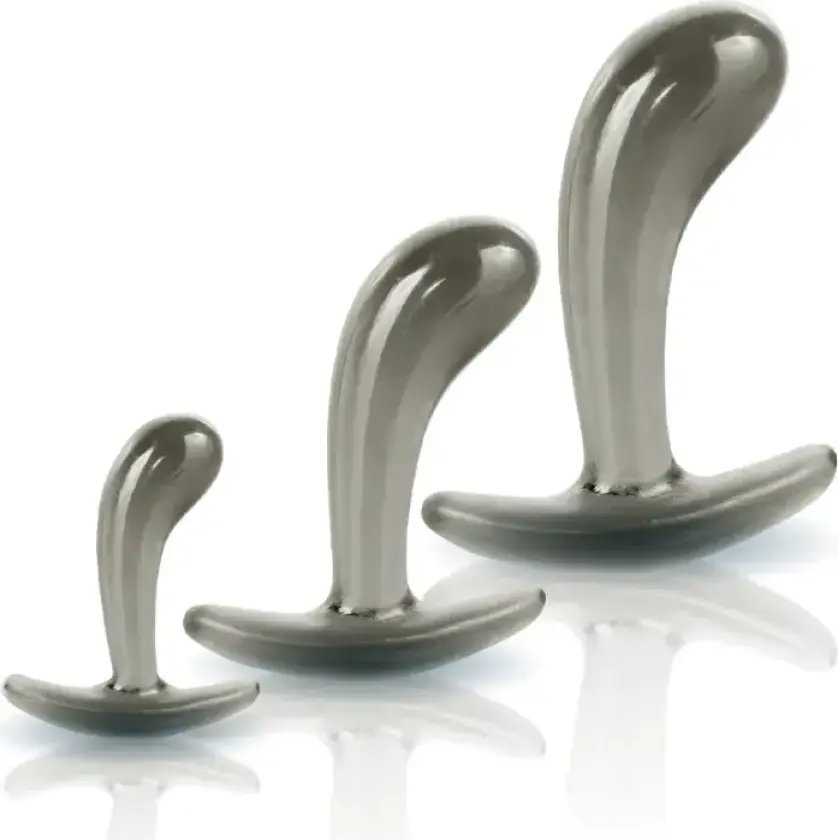 Black Axinite Anal Plug Set Smoke