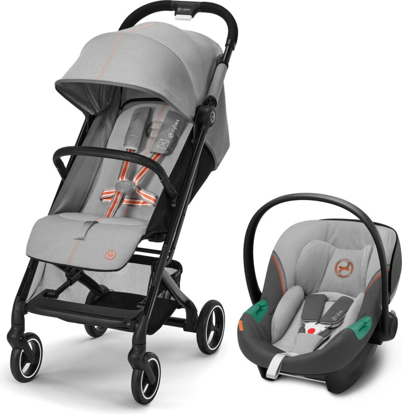BEEZY Trille inkl. Aton S2 Babybilstol, Lava Grey - Duovogner
