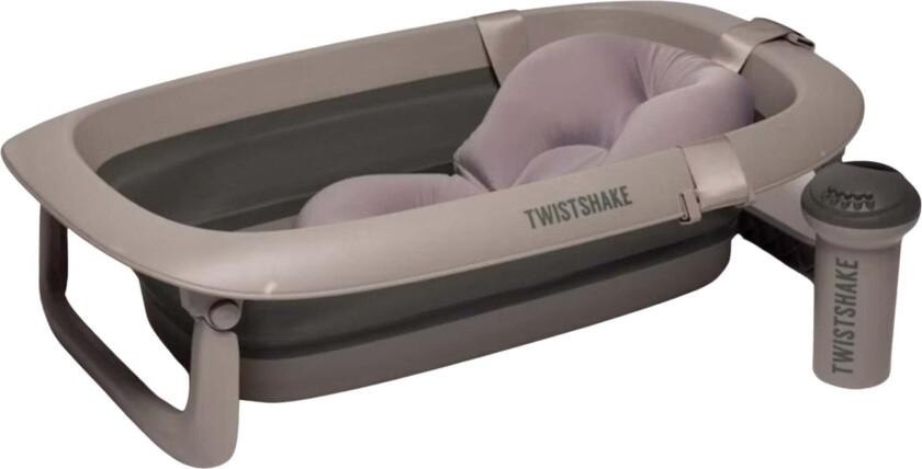 Bilde av Limited Edition Badebalje inkl. Badestøtte & Skyllekanne, Faded Grey - Badebaljer - Gummi,Plast