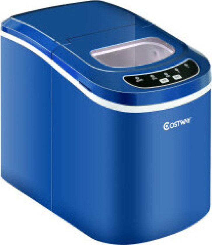 Bærbar ismaskin med 2,2 L vanntank ismaskin 24 x 33 x 36 cm blå