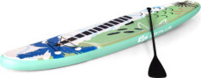 Stand Up Surfebrett Oppblåsbart Surfebrett Paddle Board 320 x 76 x 15 cm Grønn