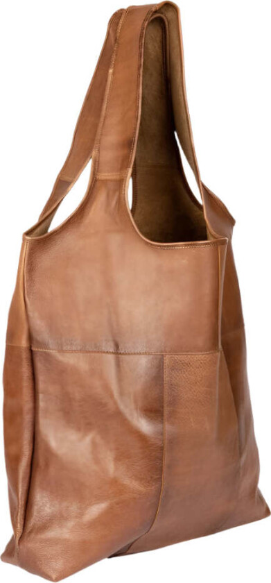 Lyra Urban skulderveske i skinn Walnut