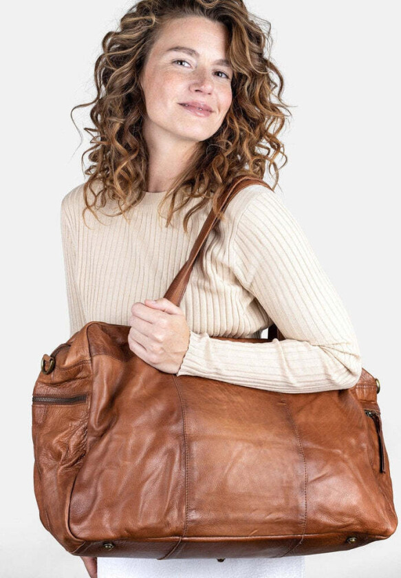 Signe Urban Weekend Bag i skinn Walnut