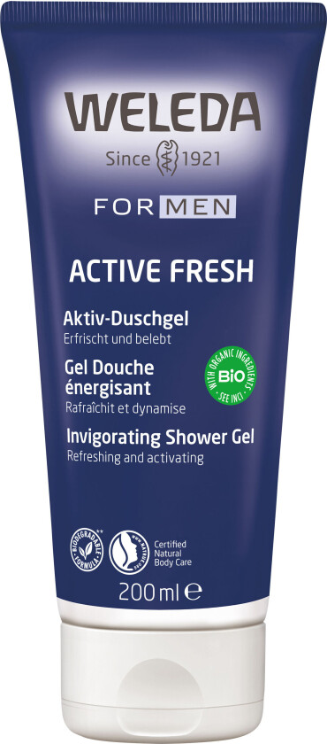 For Men Active Fresh Invigorating Shower Gel, 200 ml