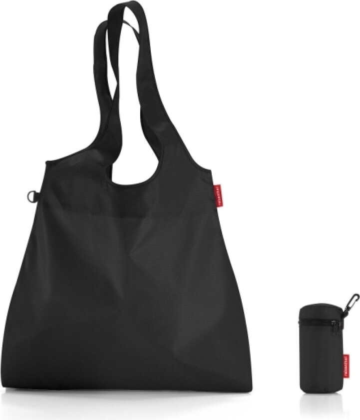 Mini Maxi Shopper L, Handlenett, Sort, Polyester, Monokromatisk, 22 L, 440 Mm