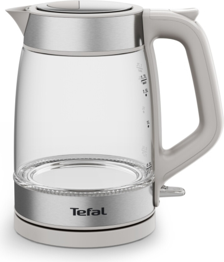Glass Kettle Ki605b30, 1,7 L, 2200 W, Grå, Sølv, Gjennomsiktig, Glass, Vannivåindikator, Trådløs