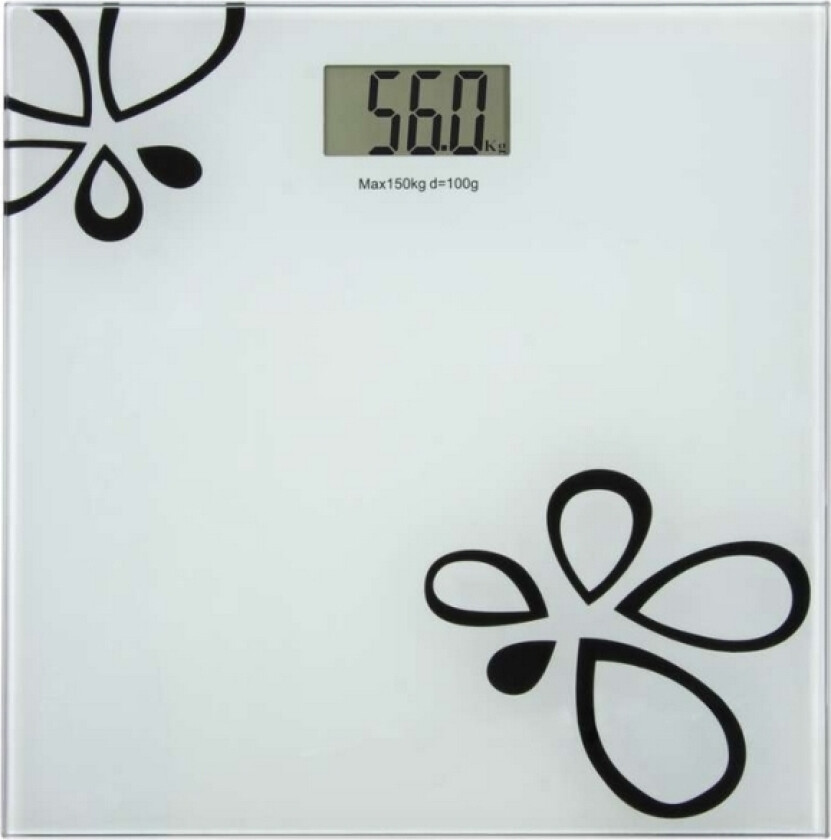Emos Ty6108, Elektronisk Personvekt, 180 Kg, Hvit, Kg, Lb, St, Firkant, Glass