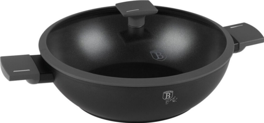Stekepanne Berlinger Haus Titanium Wok Med Lokk 30Cm Berlinger Haus Bh-8125 Antracite