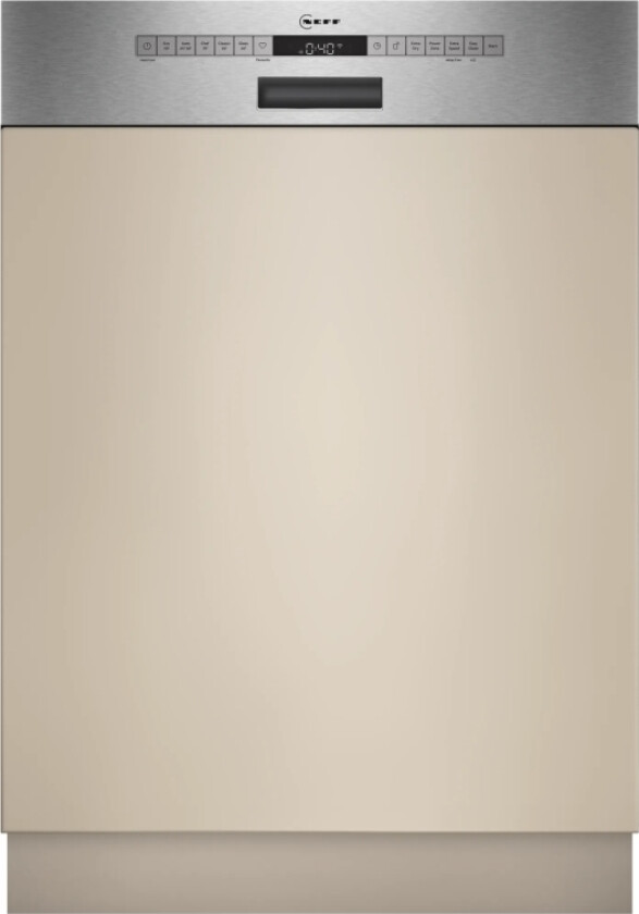 S245ecs15e, Halvveis Innebygget, Full Størrelse (60 Cm), Børstet Stål, Rustfritt Stål, Knapper, 1,75 M