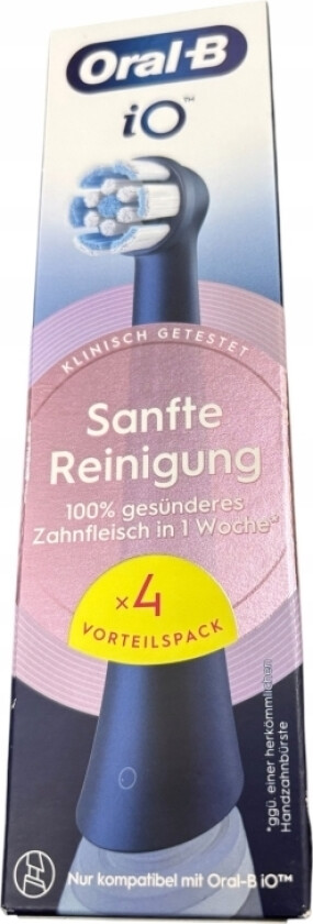 Dant epetlis Oral-B Io Erstatningsbørstehoder Skånsom Rengjøring Juodas 4-Pakning