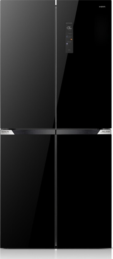 Multi Door Total No Frost Slot-In Kjøleskap Mpm-503-Ssi-11 Sort Glass