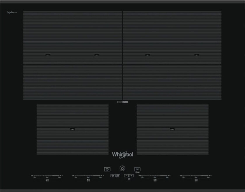 Whirlpool Smartcook Smo 654 Of/Bt/Ixl - Induksjonskomfyrtopp - 6 Plater - Nisje - Bredde: 56 Cm - Dybde: 48 Cm - Med Avfaset Front- Og Baksideinnredn
