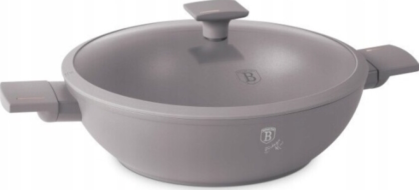 Stekepanne Berlinger Haus Titanium Wok Med Lokk 30Cm Berlinger Haus Bh-8095 Taupe