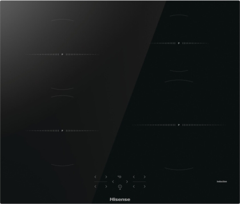 Hisense Hi6401bsc, Sort, Innebygget, 59.5 Cm, Sonebasert Induksjon, Glass-Keramikk, 4 Zone(S)