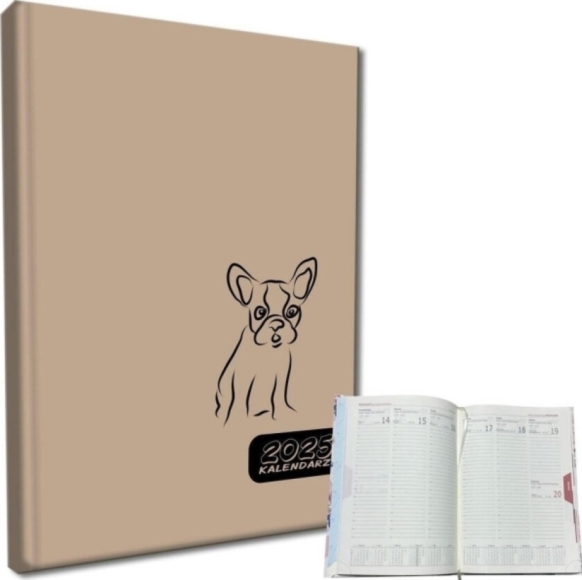 Kalender 2025 A5 Ukentlig Spredt Bulldog Edukamp
