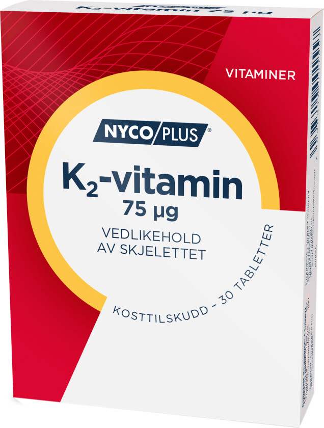K2-vitamin 75 µg, 30 tabletter