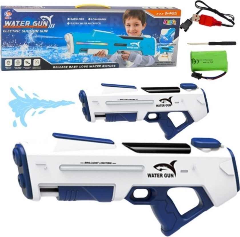 Elektrisk Automatisk Rifle Vannpistol Hvit 1000Ml 61Cm Lean Leker