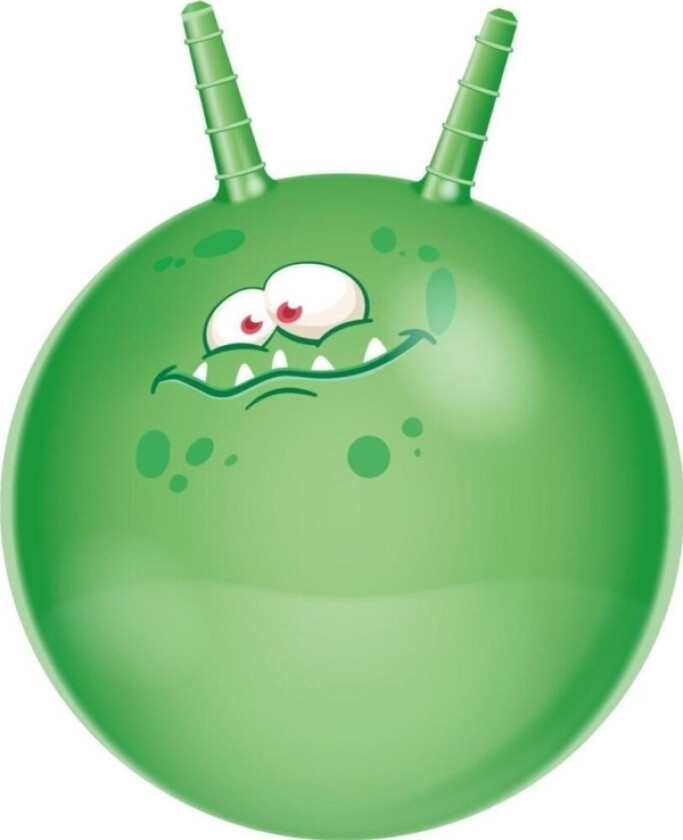 Hoppeball Med Horn 45Cm - Grønn