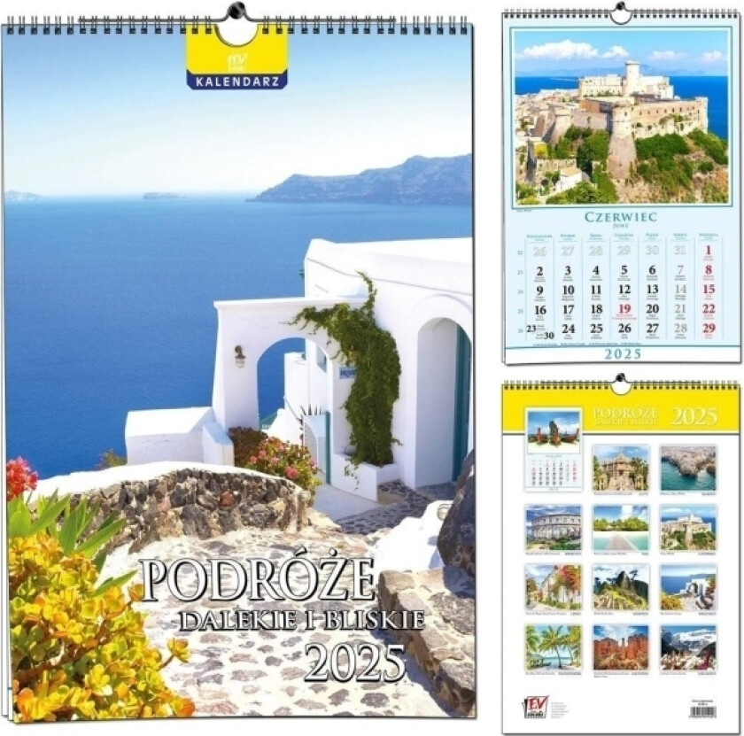 Kalender 2025 13 Plater B3 Reise