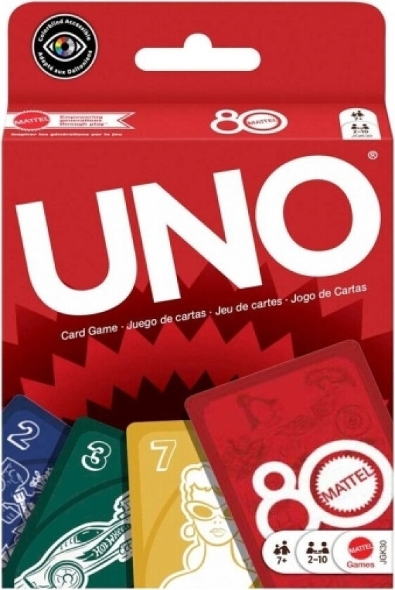 Uno Mattel 80Th Ruby Red