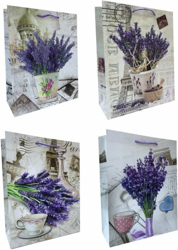 Ju-Piter Gavepose Lawenda 552C 18X23x10cm P12, Pris For 1 Stk.