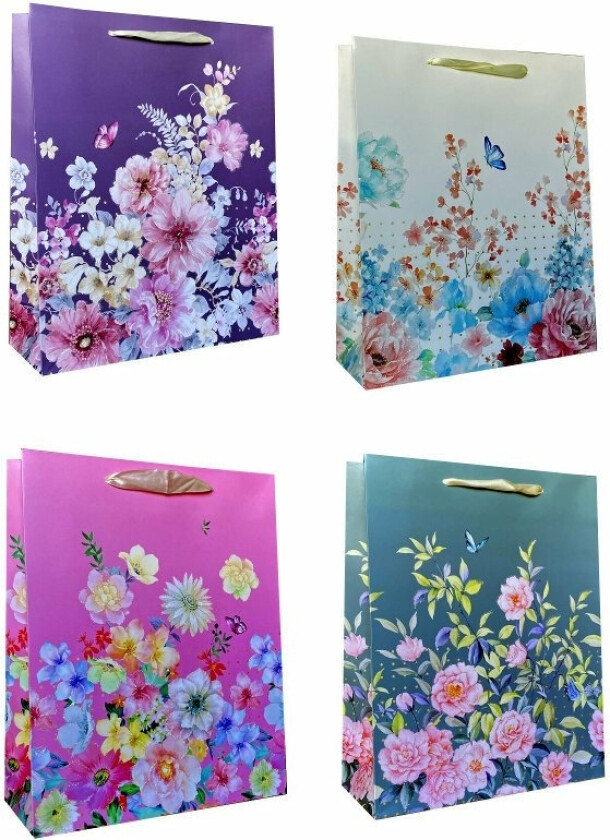 Ju-Piter Dekorativ Gavepose Blomster 30X39x12cm Jp529a P12 Mix Pris For 1 Stk