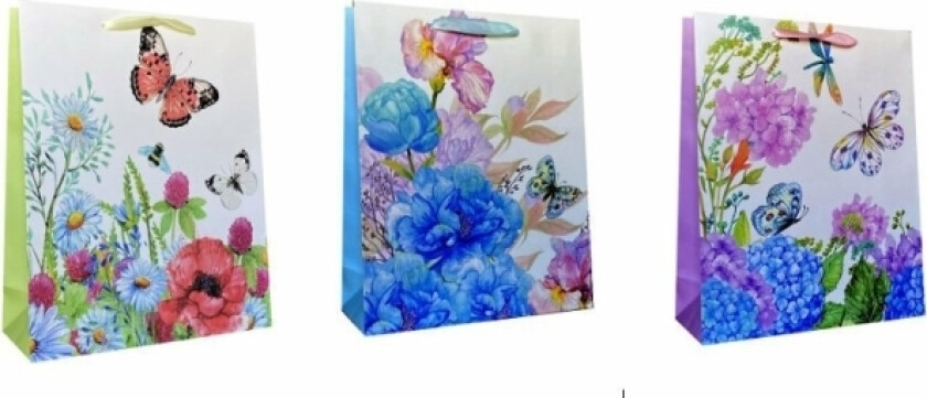 Ju-Piter Gavepose Blomster 538B 26X32x10cm P12 Blandingspris For 1 Stk.