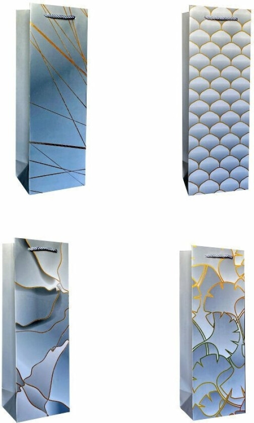 Ju-Piter Gavepose Flaske Hvit 904 12X35x9cm P12 Blandingspris For 1 Stk.