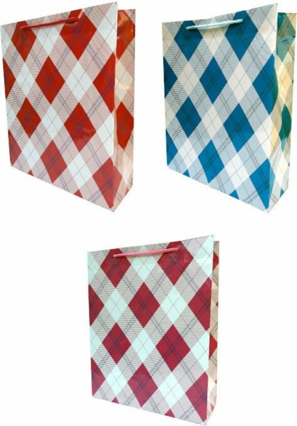 Ju-Piter Laminert Gavepose, Rutenett 026B 26X32x9cm P12, Pris For 1 Stk.