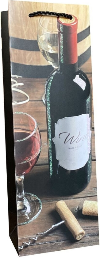Ju-Piter Gavepose Flaske Vin 908 12X35x9cm P12 Blandingspris For 1 Stk.