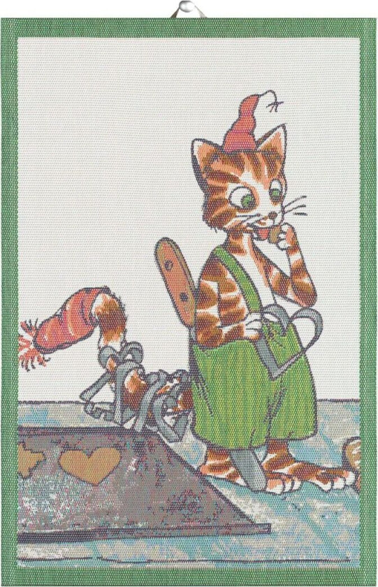 Pettson & Findus kjøkkenhåndkle Pepperkakebaking