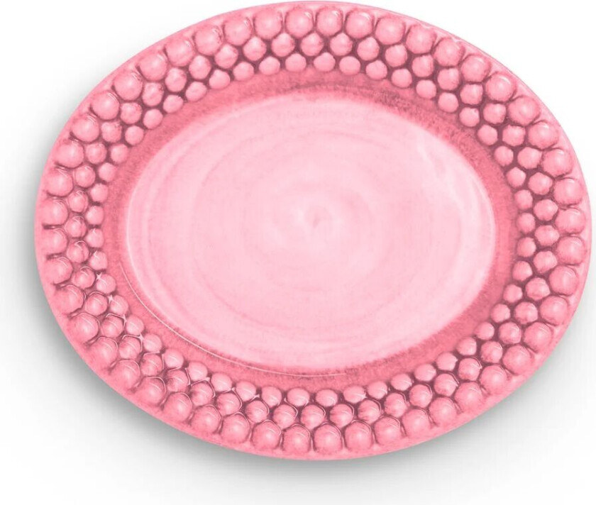 Bubbles oval tallerken 20 cm Rosa