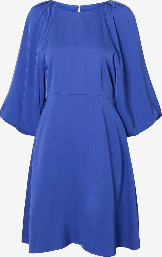 Kjole slfAurina 3/4 Short Open Back Dress - Blå