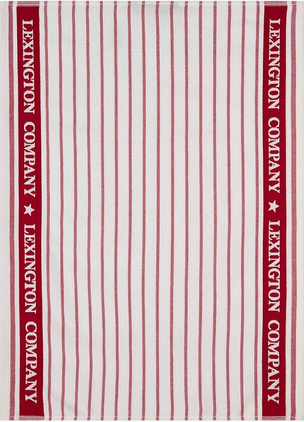 Kjøkkenhåndkle Terry, stripete bomull - Rød