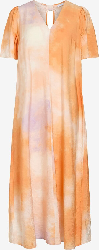 Maxikjole viOlgi Jisa V-neck 2/4 Knot Ankle Dress - Orange