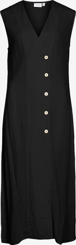Kjole viVashti V-neck S/L Midi Dress - Svart