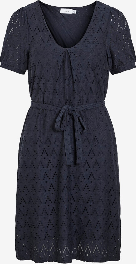Kjole viAmalina V-neck S/S Dress - Blå